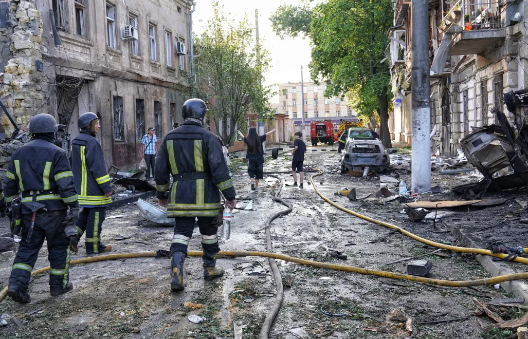 Zniszczenia w Odessie po ataku Rosji