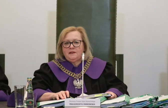 Małgorzata Manowska jest I prezes Sądu Najwyższego i przewodniczącą Trybunału Stanu