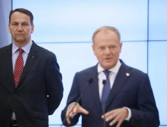 Premier Donald Tusk i Radosław Sikorski