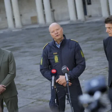 Konferencja kopenhaskiej policji po incydencie z dronami