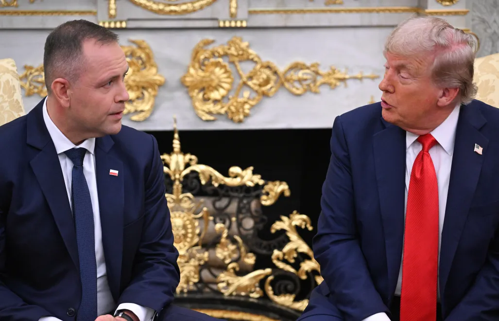 Prezydent RP Karol Nawrocki i prezydent USA Donald Trump.