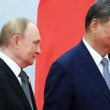 Przywódcy Rosji i Chin, Władimir Putin i Xi Jinping